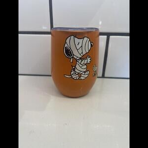 Halloween Peanuts Mummy Snoopy & Woodstock Insulated Tumbler With Lid New